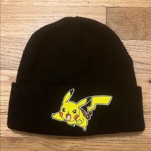 NWOT Pokemon Pikachu Black Kids Beanie